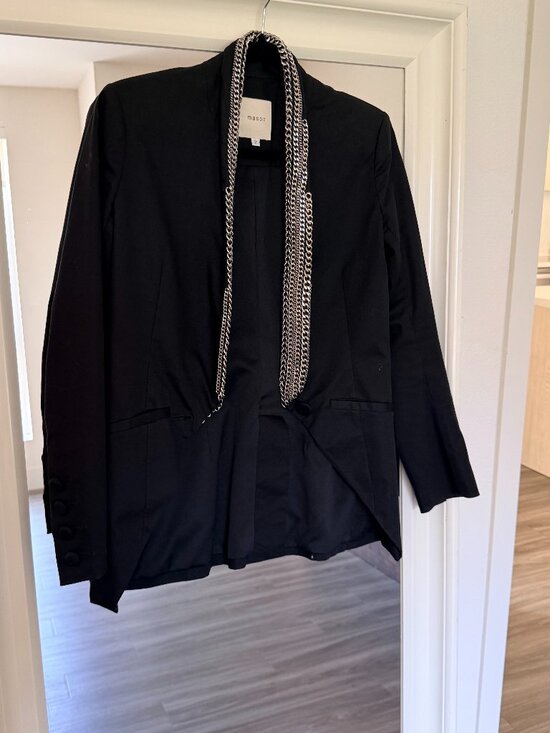 Mason by Michelle Mason Jackets & Blazers - Mason by Michelle Mason Chain Lapel Blazer (2)